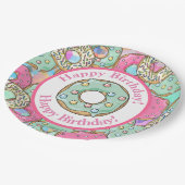 De Gelukkige Verjaardag van Donuts van de Papieren Bordje (Gekanteld)