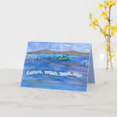 De Gelukkige Verjaardag van het Meer van de Berg Kaart (Gele Bloem)