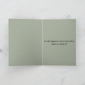 De gelukkige Verjaardag van het Schrikkeljaar, de Kaart (Binnen)