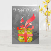 De Gelukkige Verjaardag van het tennis Kaart (Gele Bloem)