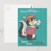 De Gelukkige Verjaardag van het vintage Stinkdier Briefkaart (Voorkant / Achterkant)