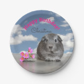 De gelukkige verjaardag van kinderen van de Cavia  Papieren Bordje (Voorkant)