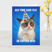 De Gelukkige Verjaardag van knorrige Customizeable Kaart (Gele Bloem)