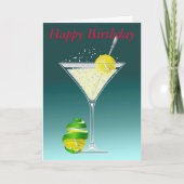 De Gelukkige Verjaardag van Martini van het tennis Kaart (Voorkant)