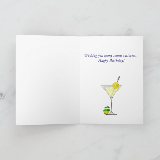 De Gelukkige Verjaardag van Martini van het tennis Kaart (Binnen)