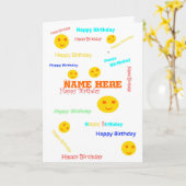 De gelukkige Verjaardag, veel tijden, voegt Kaart (Gele Bloem)