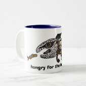 de gelukkige vis tweekleurige koffiemok (Voorkant links)