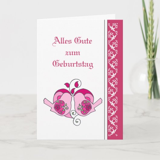 De gelukkige Vogels het Duits van de Harten van de Kaart (Voorkant)