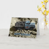 De gelukkige Vrachtwagen van de Verjaardag Kaart (Gele Bloem)