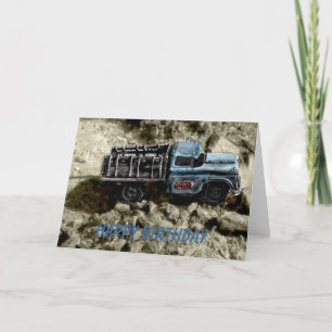 De gelukkige Vrachtwagen van de Verjaardag Kaart