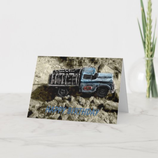 De gelukkige Vrachtwagen van de Verjaardag Kaart (Voorkant)