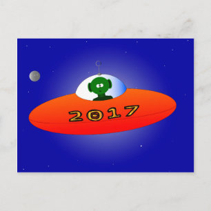 De gelukkige Vreemdeling van het Nieuwjaar 2017 Feestdagenkaart