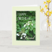 De gelukkige vriend-Bloemen van de Verjaardag Kaart (Gele Bloem)