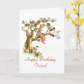 De gelukkige Vriend van de Verjaardag Kaart (Gele Bloem)