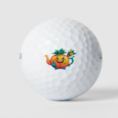De gelukkige & welvarende ananastheepot golfballen (Voorkant)