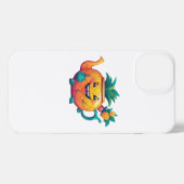 De gelukkige & welvarende ananastheepot iPhone hoesje (Achterkant horizontaal)