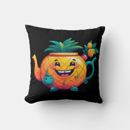 De gelukkige & welvarende ananastheepot kussen
