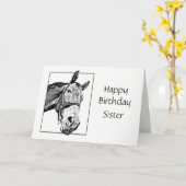 De gelukkige Wensen van het Paard van de Douane Kaart (Gele Bloem)