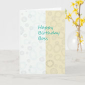 De gelukkige Werkgever van de Verjaardag Kaart (Gele Bloem)