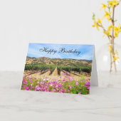 De gelukkige Wijngaard van de Vallei van Napa van Kaart (Gele Bloem)