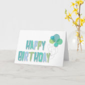 De gelukkige Wolk van Word van de Verjaardag Kaart (Gele Bloem)