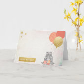 De gelukkige Wolk van Word van de Verjaardag Kaart (Gele Bloem)