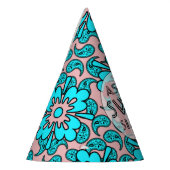 De gelukkige Zoete Blauw en Roze Partij van Feesthoedjes (Links)