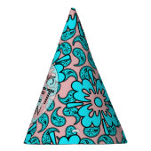 De gelukkige Zoete Blauw en Roze Partij van Feesthoedjes (Rechts)