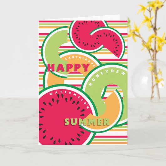 De gelukkige Zomer! Kaart (Gele Bloem)