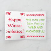 De gelukkige Zonnestilstand van de Winter Feestdagen Kaart (Binnen)