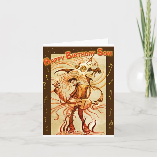 De gelukkige Zoon van de Verjaardag! Kaart (Voorkant)