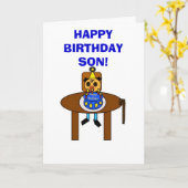 De gelukkige Zoon van de Verjaardag! Kaart (Gele Bloem)