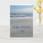 De gelukkige Zoon van de Verjaardag Kaart (Gele Bloem)