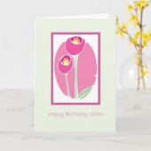 De gelukkige Zuster van de Verjaardag Kaart (Gele Bloem)