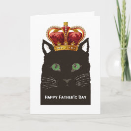 De gelukkige Zwarte Kat die van Vaderdag Kroon Kaart
