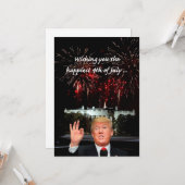 de gelukkigste 4 juli van Donald Trump Kaart (Voorkant / Achterkant in situ)