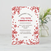 De gelukkigste Feestdagen. Aangepaste kerst Flat K Feestdagenkaart (Staand voorkant)