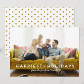 De gelukkigste Feestdagen fotokaart Feestdagenkaart (Voorkant / Achterkant)