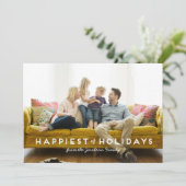 De gelukkigste Feestdagen fotokaart Feestdagenkaart (Staand voorkant)