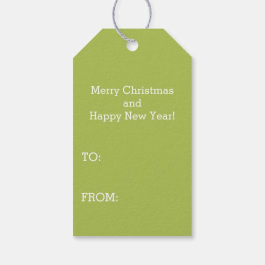 De gelukkigste Feestdagen Moderne Volledige Foto - Cadeaulabel (Achterkant)