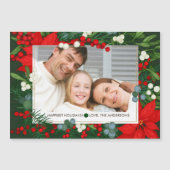 De gelukkigste Feestdagen. Poinsettia magnetische (Voorkant)