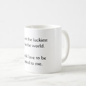 De gelukkigste kerel ter wereld koffiemok (Voorkant rechts)