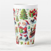 De gelukkigste kerstman latte mok (Voorkant)