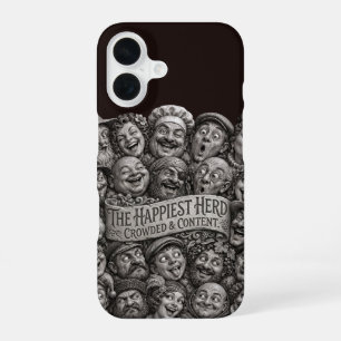 De Gelukkigste Kudde Vol & Tevreden Gesneden Gezic iPhone 16 Hoesje