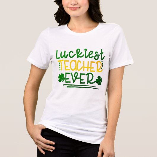 De gelukkigste leraar ooit | St. Patrick's Day Tri-Blend Shirt (Voorkant)