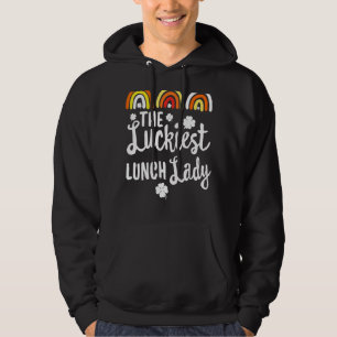 De gelukkigste Lunch Lady St Patrick's Day Lucky I Hoodie
