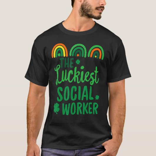 De gelukkigste maatschappelijk werker St Patrick's T-shirt (Voorkant)