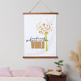 De gelukkigste persoon ter wereld hangend wandkleed