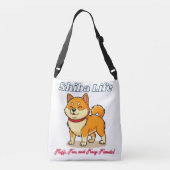 De gelukkigste Shiba Inu hond Crossbody Tas (Achterkant)