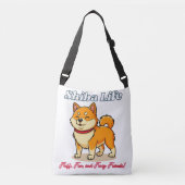 De gelukkigste Shiba Inu hond Crossbody Tas (Voorkant)